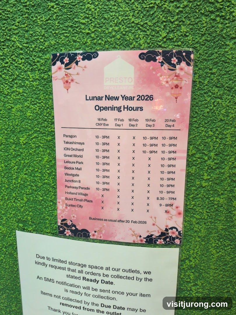 Lunar New Year 2026 Opening Hours