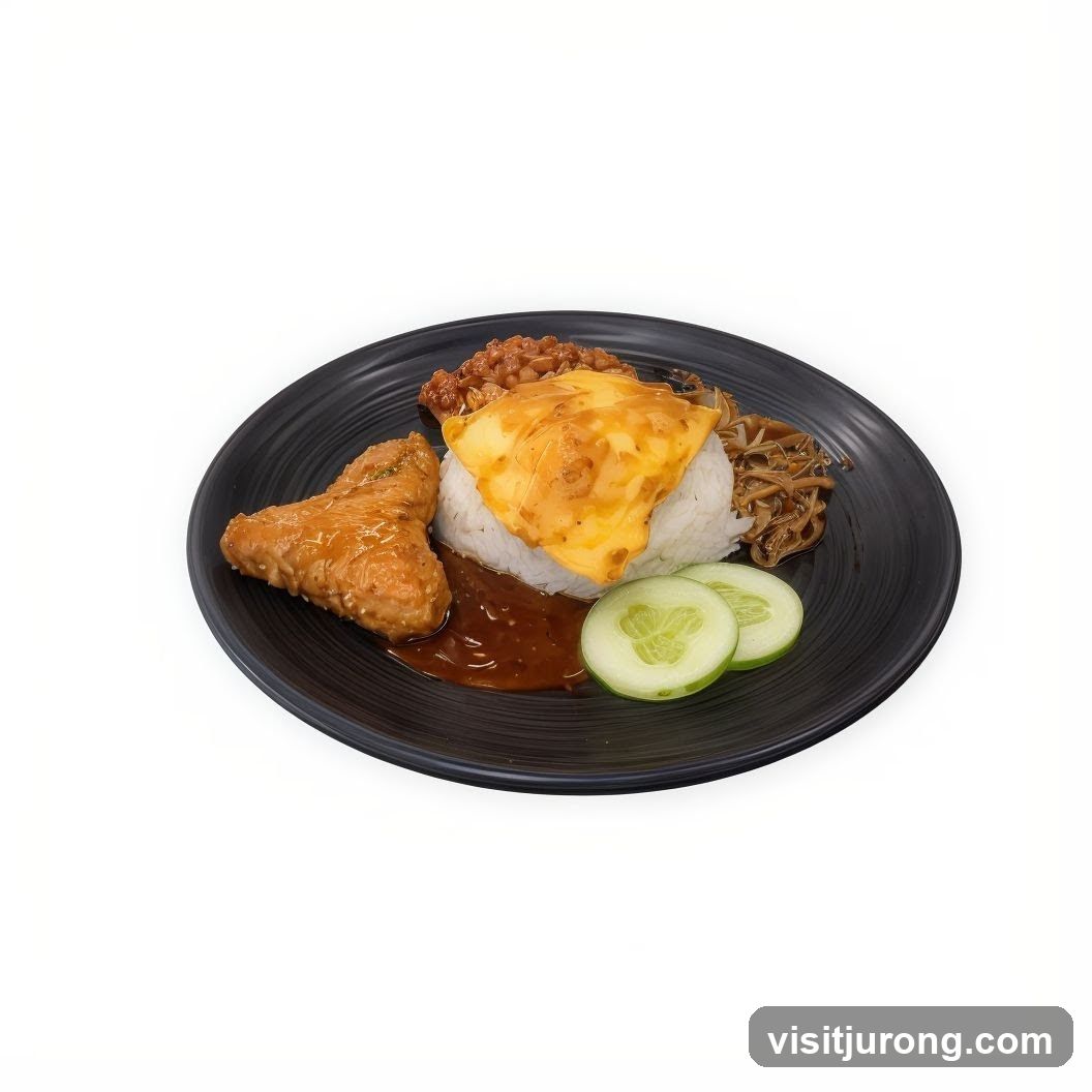 Nasi Lemak with Fried Chicken