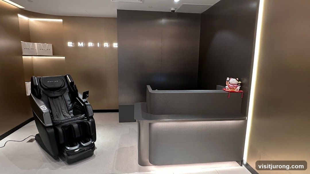 Massage Chair and Reception Area