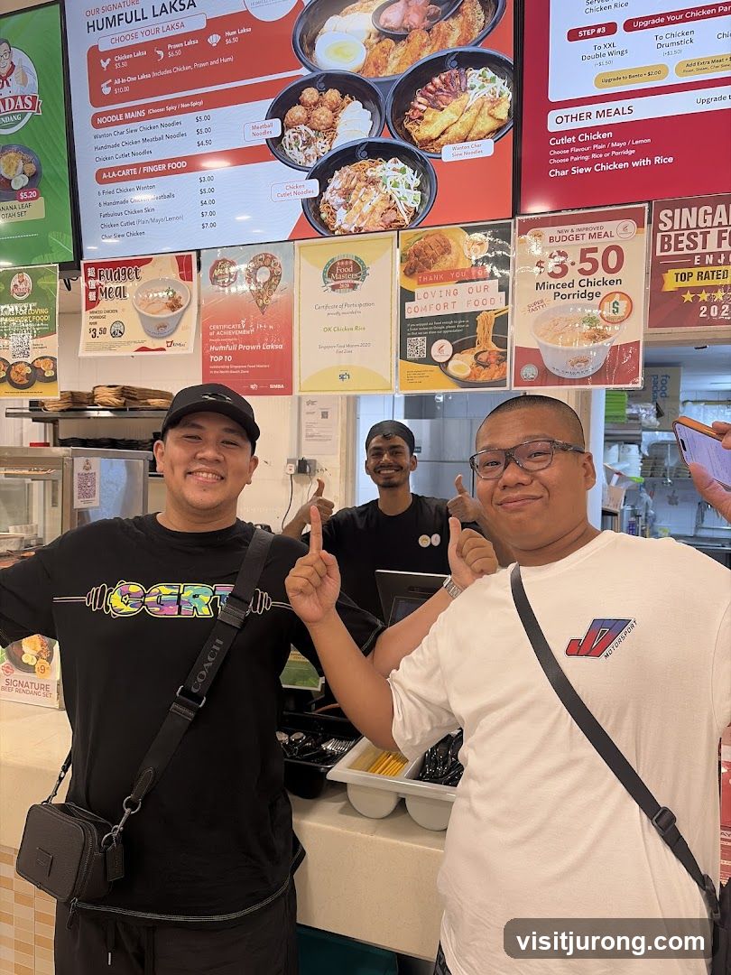 Food Stall Menu and Customers