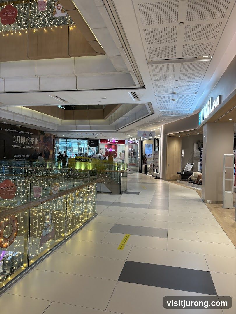 Mall Interior with Festive Lights