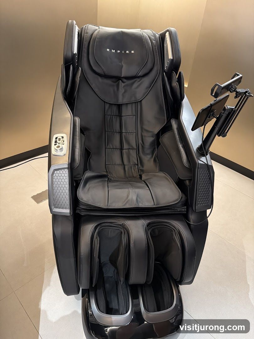 Black massage chair