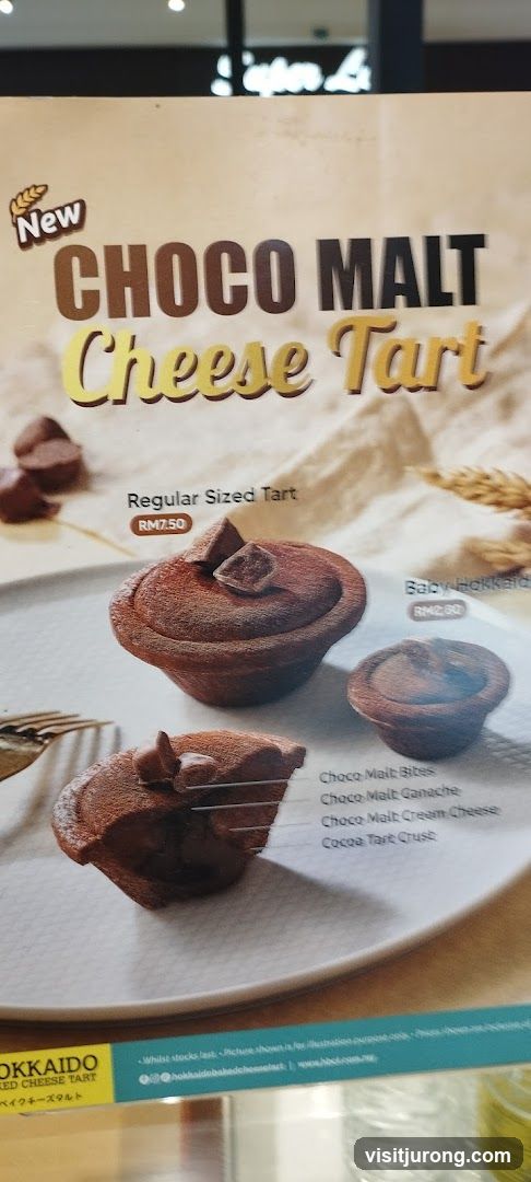 Choco Malt Cheese Tart Advertisement
