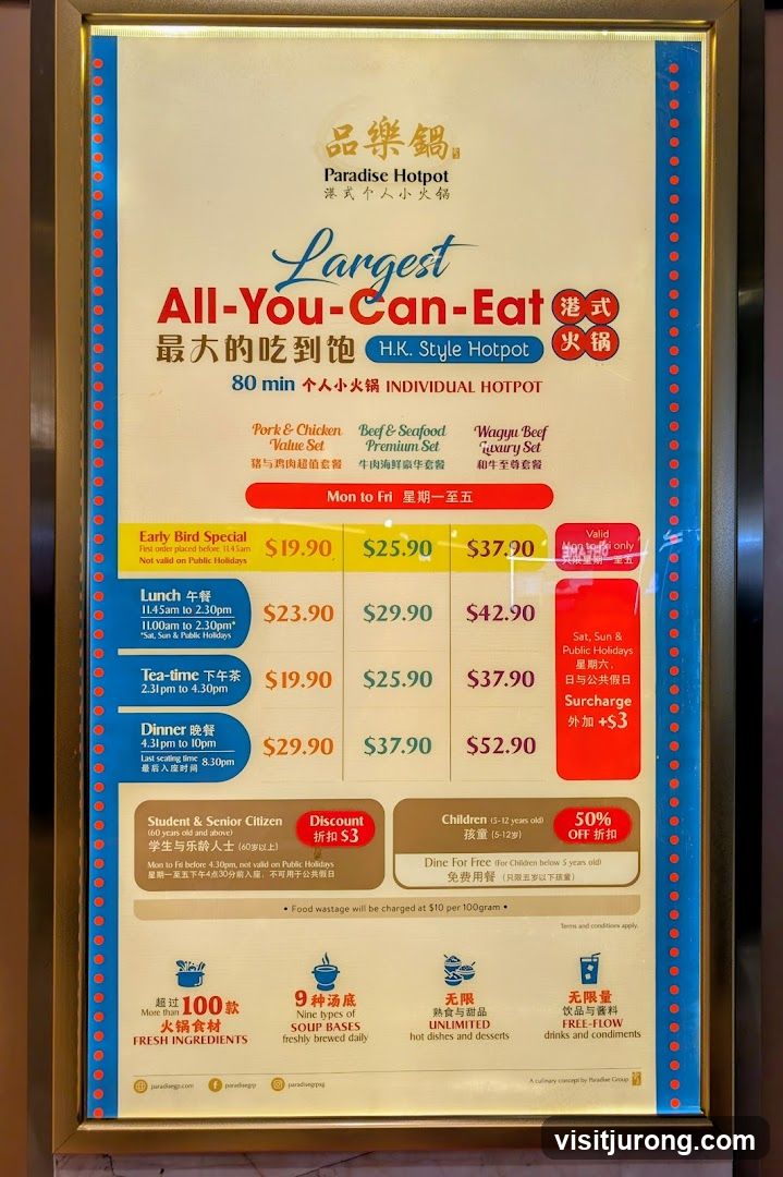 Paradise Hotpot All-You-Can-Eat Menu
