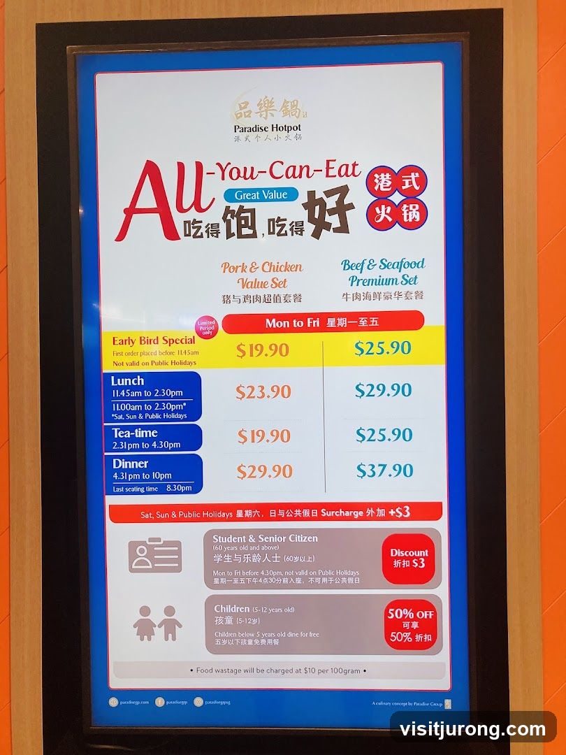 Paradise Hotpot All-You-Can-Eat Menu