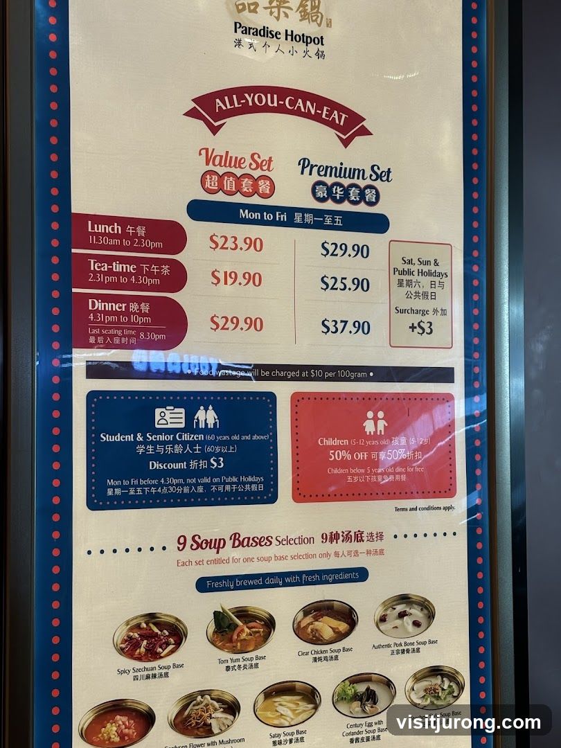 Paradise Hotpot All-You-Can-Eat Menu
