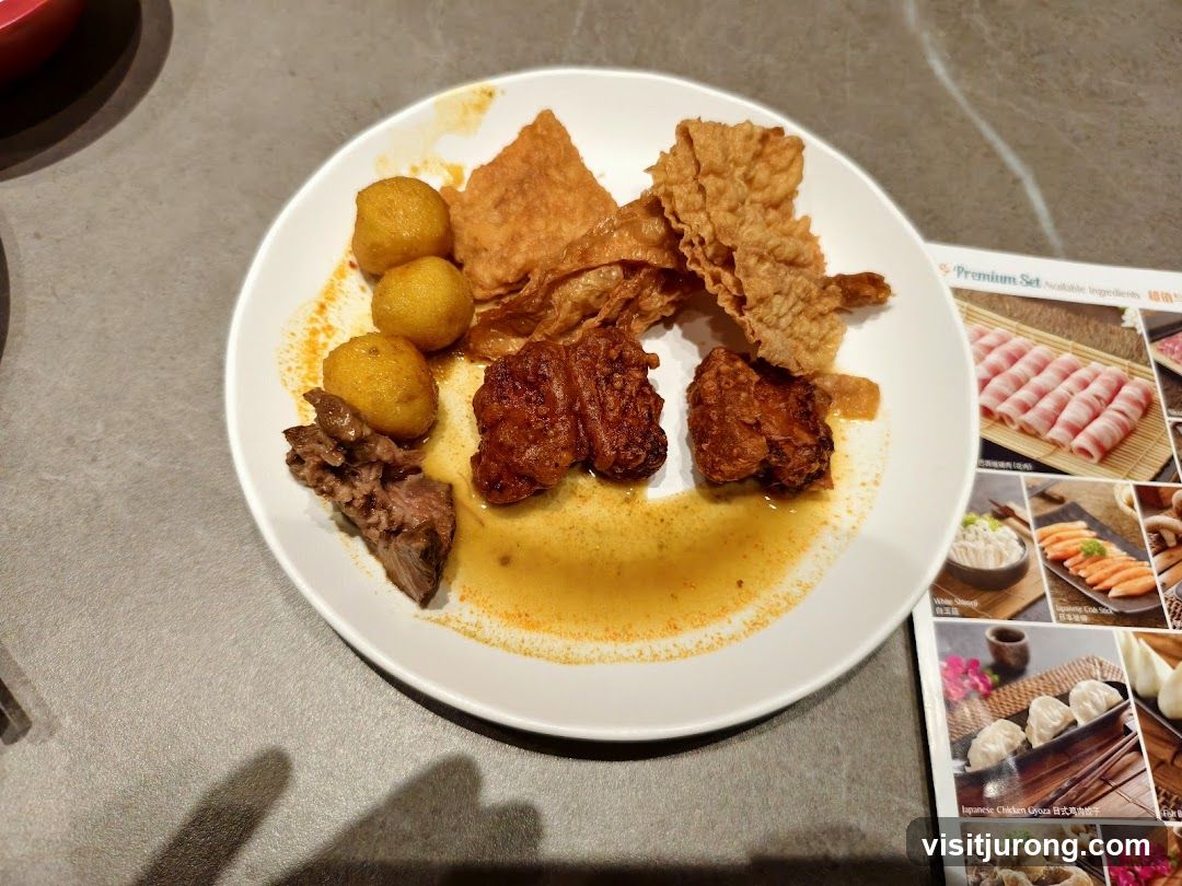Plate of Food with Menu