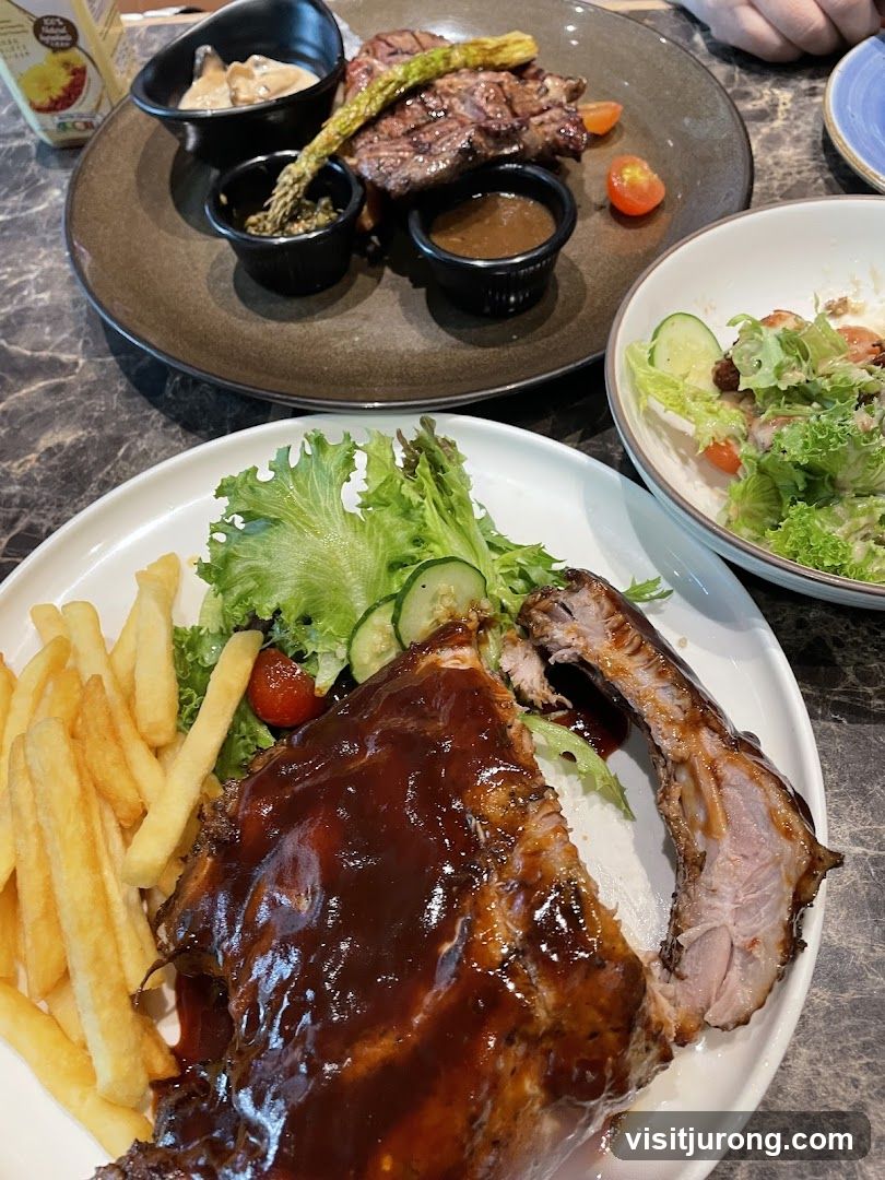 Barbecue Ribs and Steak Dinner