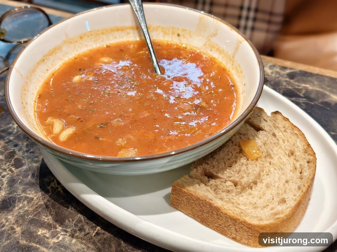 Tomato Bean Soup with Bread