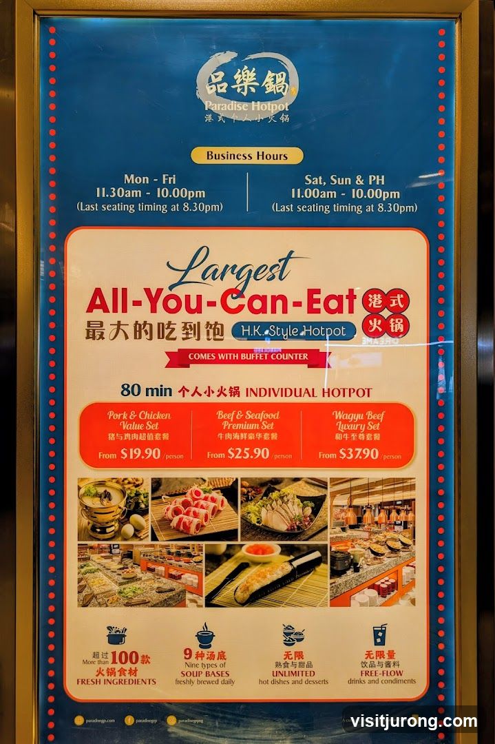 Paradise Hotpot Menu