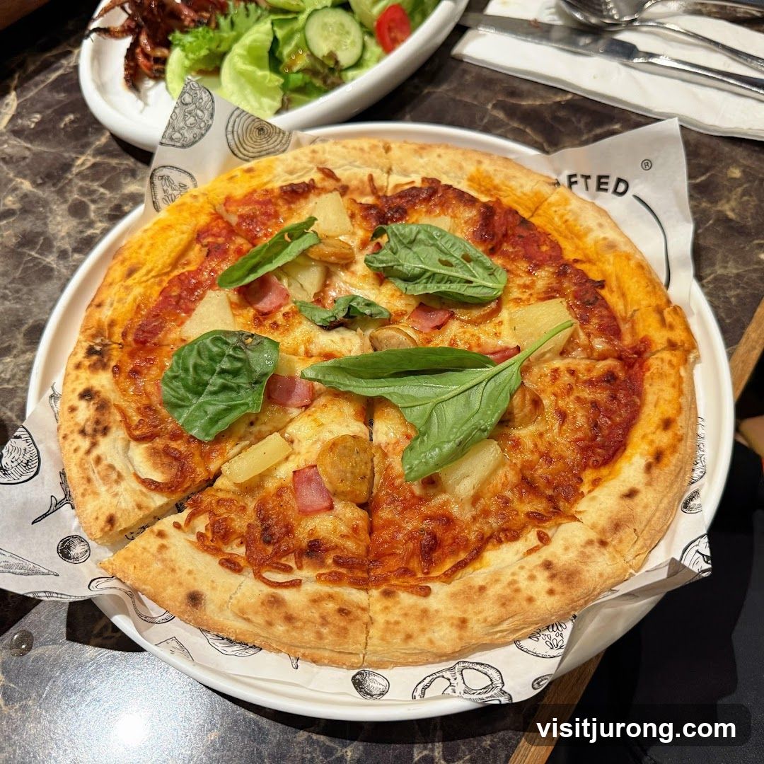 Pizza with Pineapple and Ham