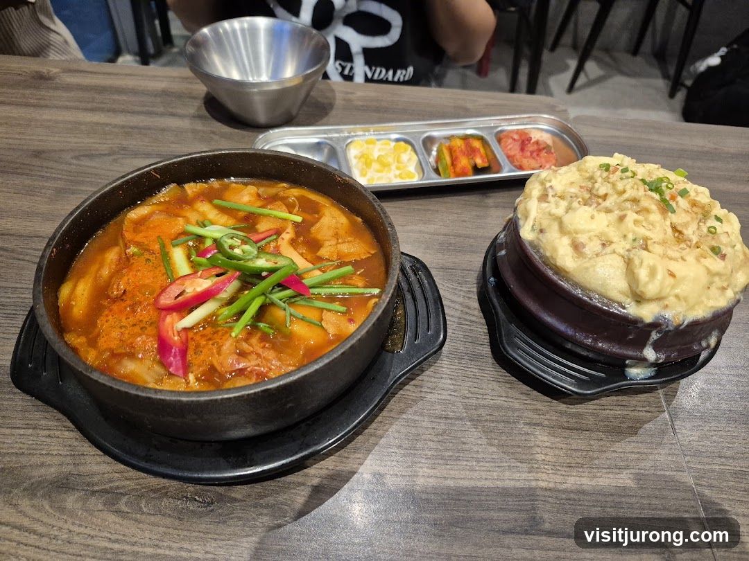 Korean Stew and Steamed Egg