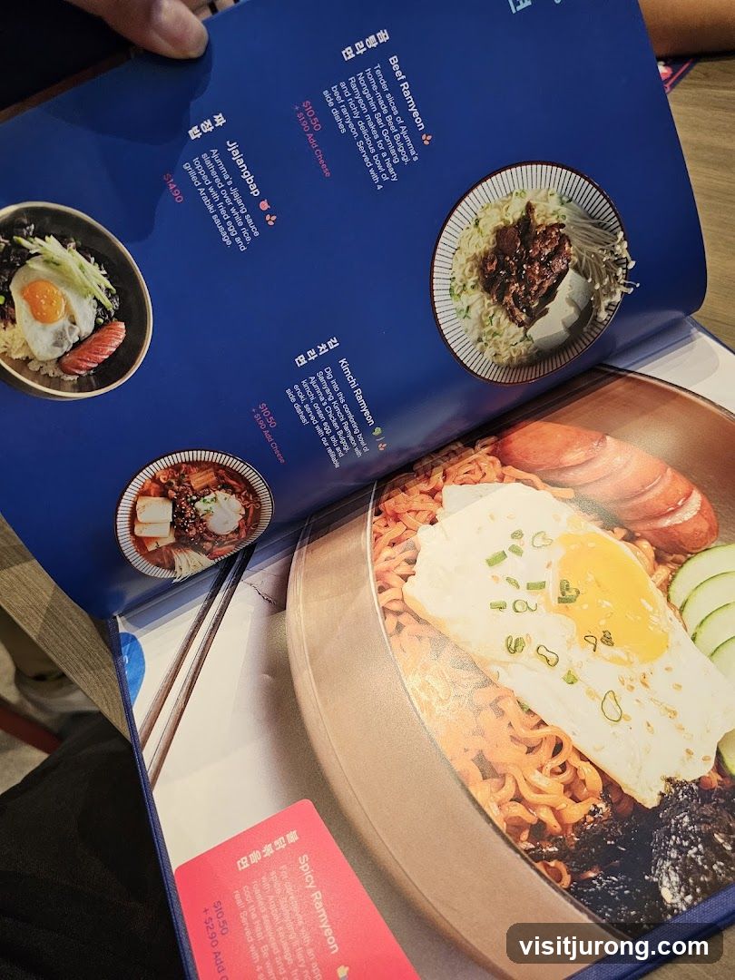 Korean Noodle Menu
