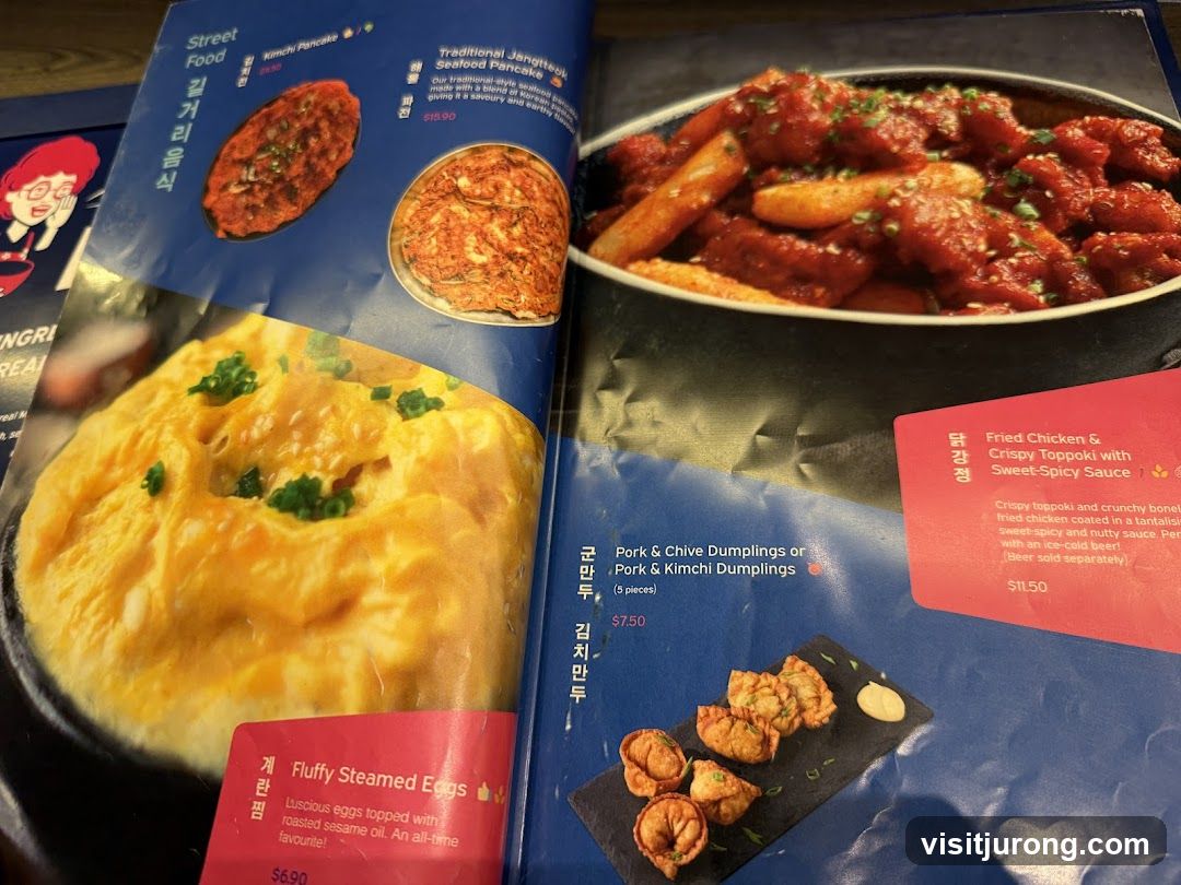 Korean Street Food Menu