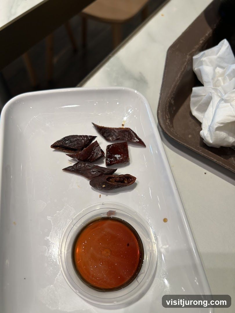Dried Meat Snack with Dipping Sauce