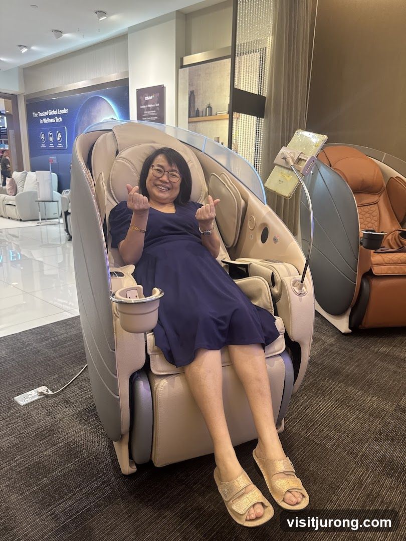 Woman in Massage Chair