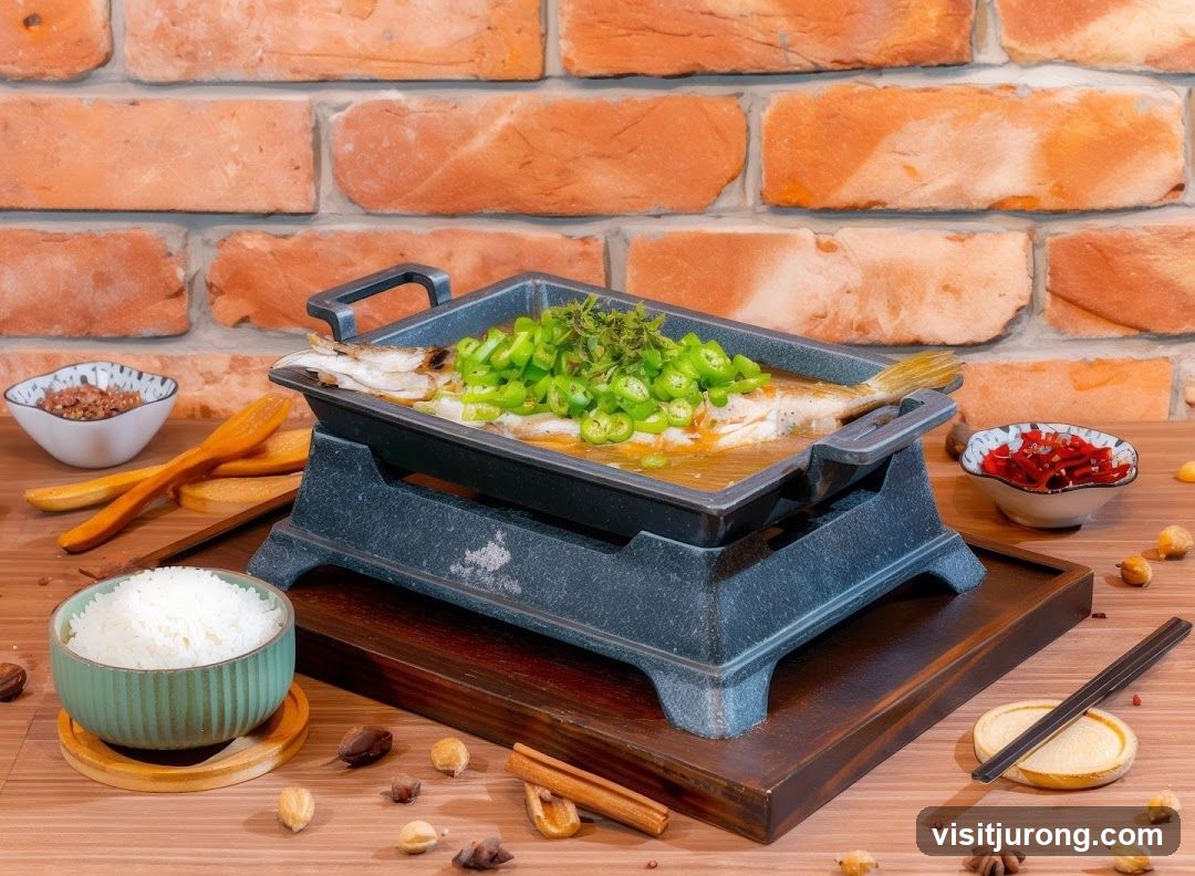 Steamed Fish with Peppers and Rice