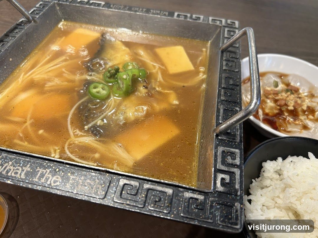Fish Hot Pot with Tofu and Enoki Mushrooms