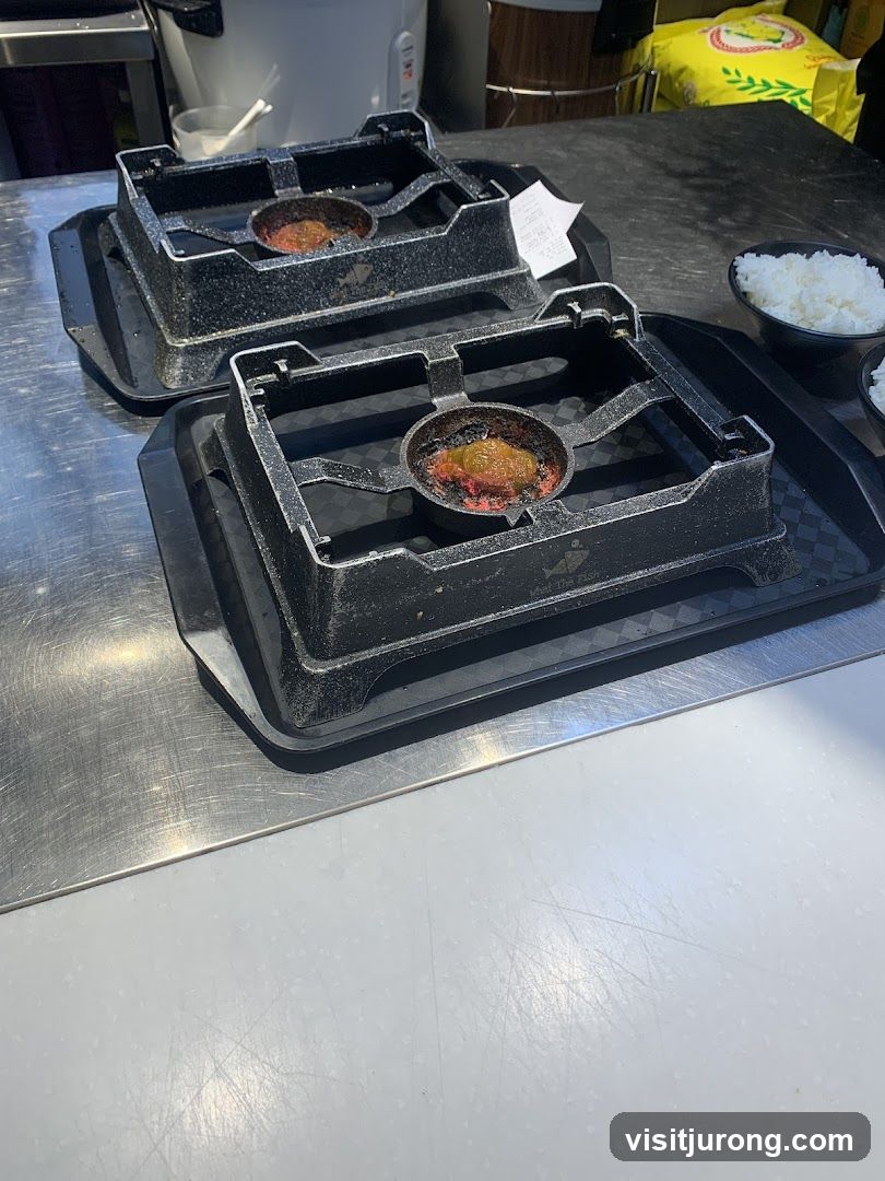 Portable Stoves with Food