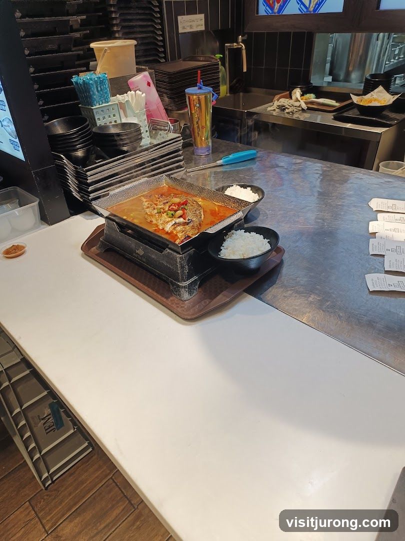 Steaming Fish Dish with Rice