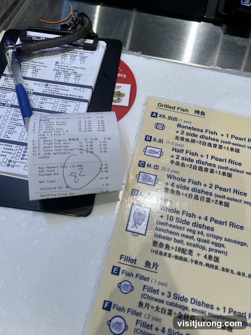 Menu and Receipt