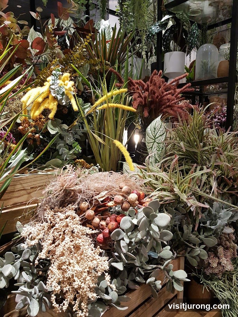 Assortment of Dried and Artificial Plants