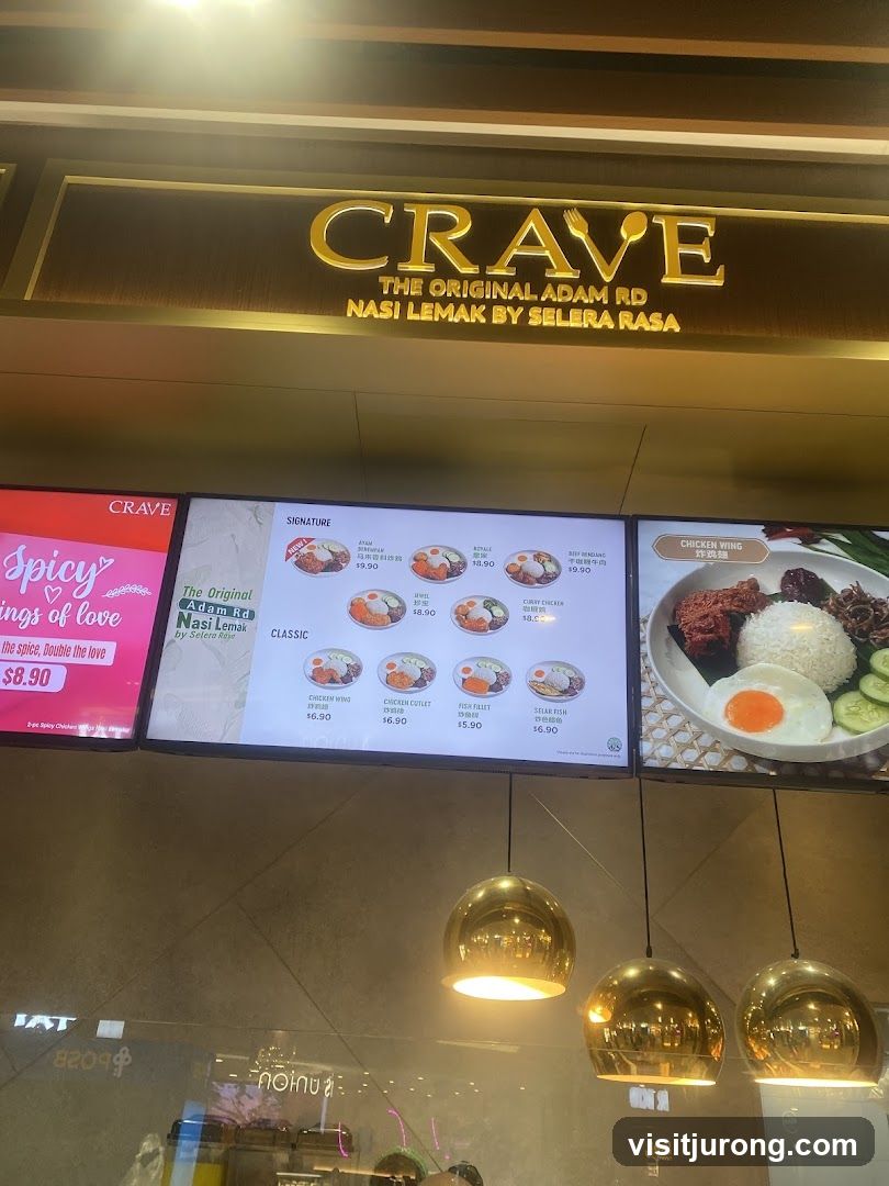 CRAVE Nasi Lemak Menu
