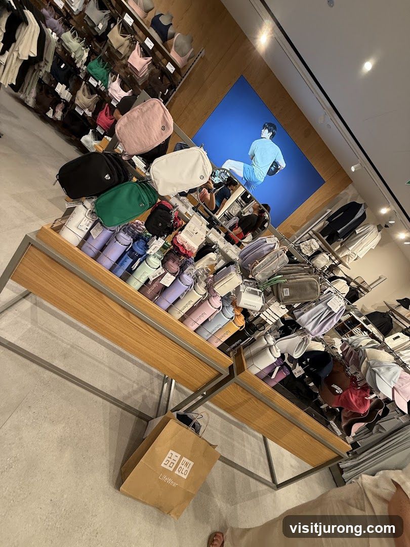 Store Interior with Bags and Apparel