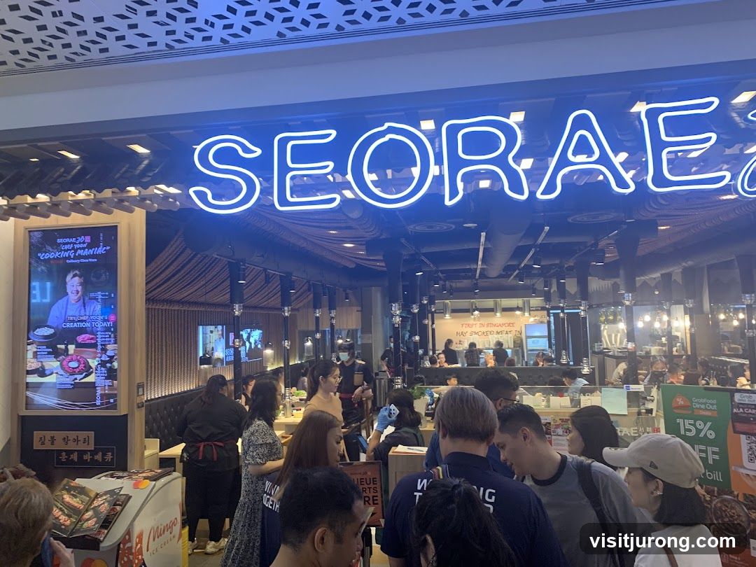 Restaurant Interior with Neon Signage