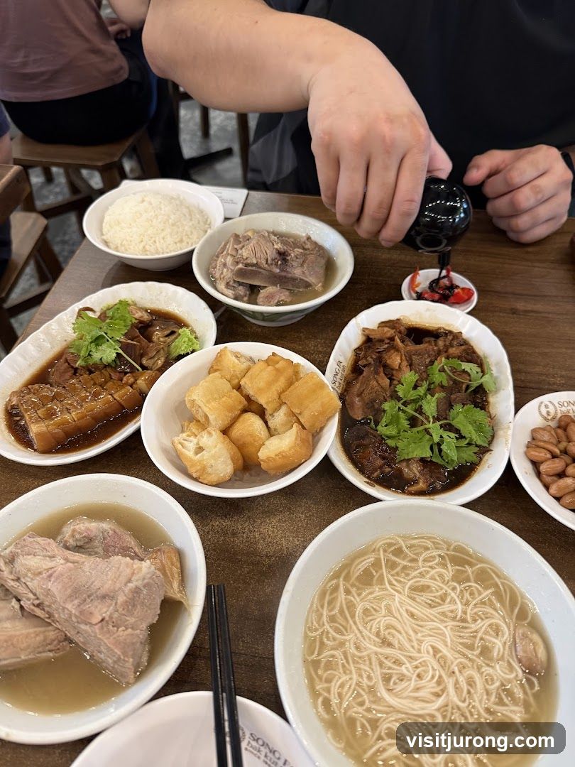Table with various dishes