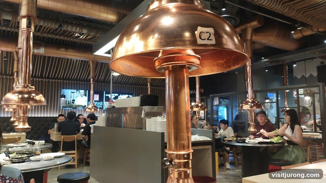 Restaurant Interior with Copper Grills