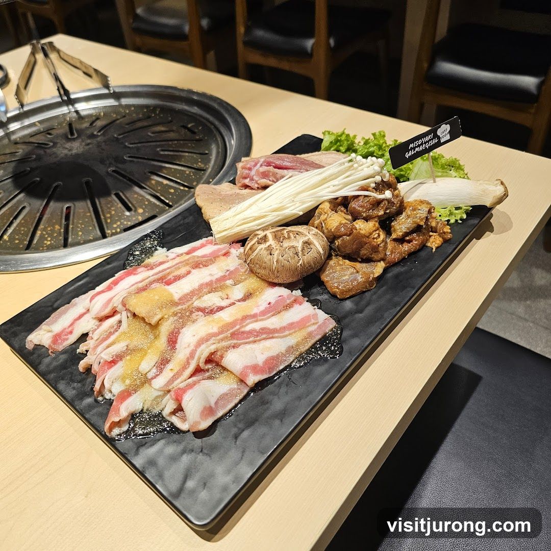 Assorted Grilled Meats and Mushrooms