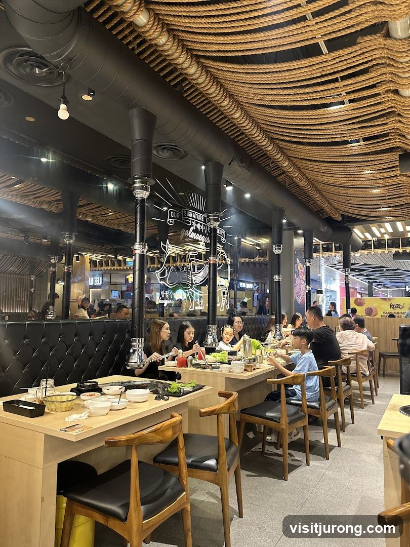 Restaurant Interior with Diners
