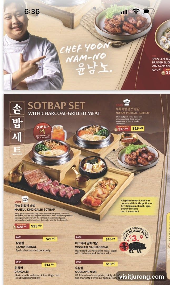SOTBAP SET WITH CHARCOAL-GRILLED MEAT