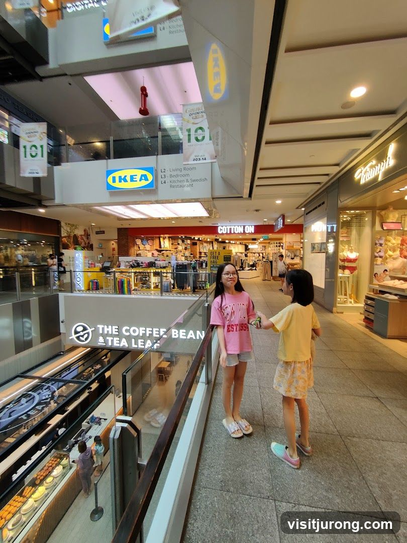 Mall Interior with IKEA and Coffee Shop
