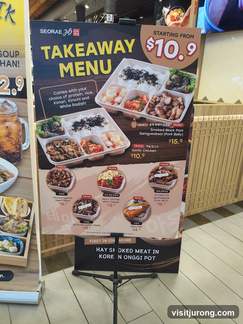 SEORAE Jib Takeaway Menu
