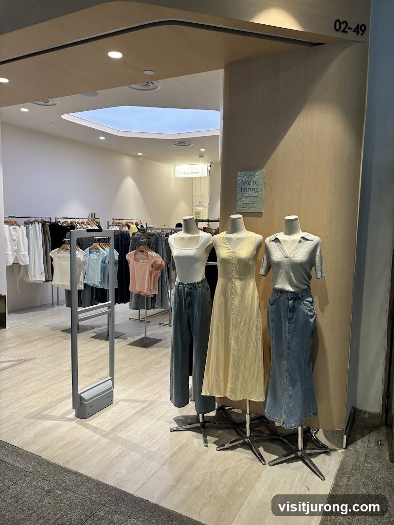 Clothing Store Entrance with Mannequins