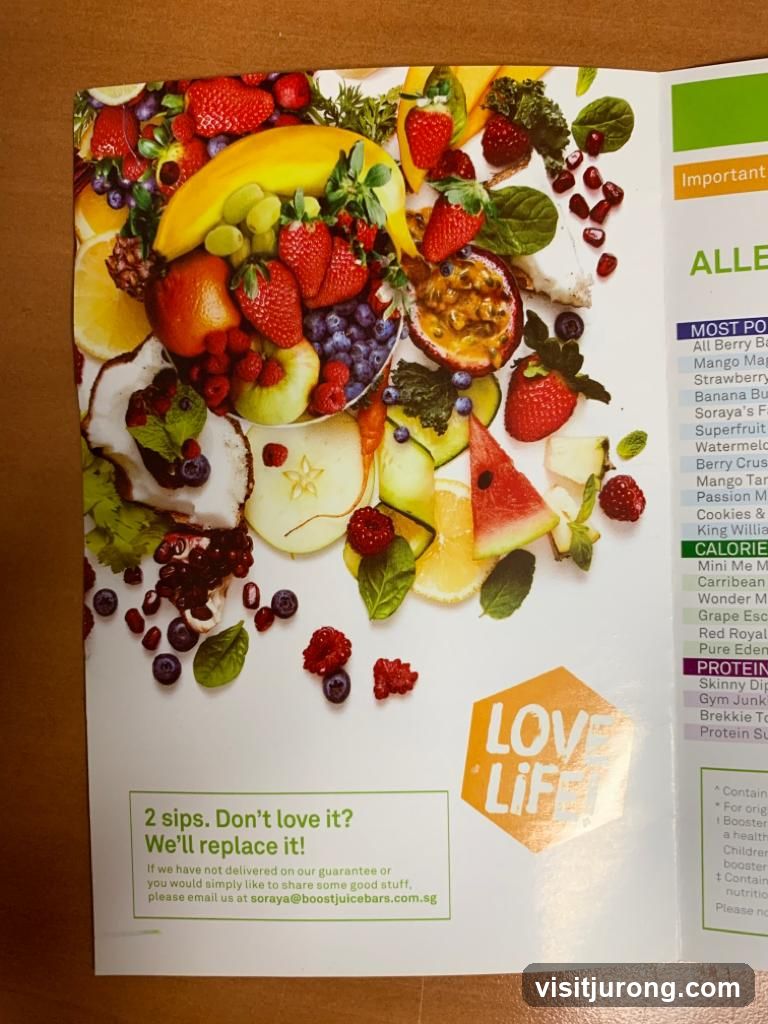 Fruit platter and menu items