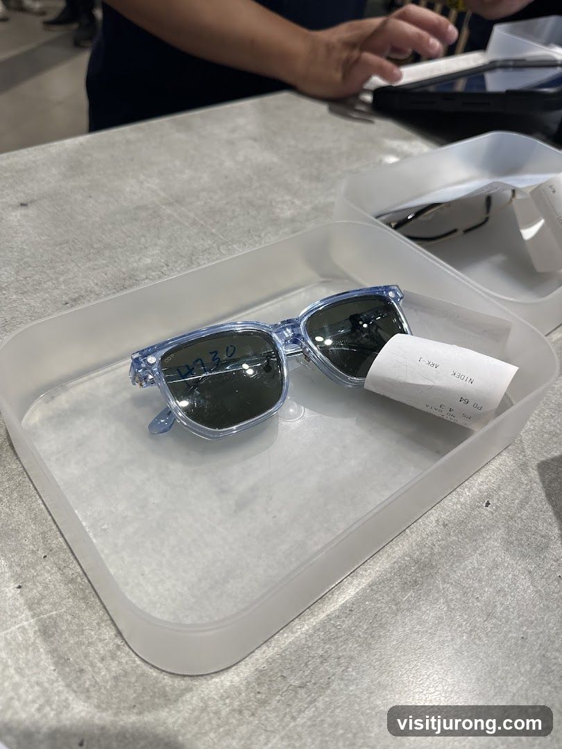 Sunglasses and Receipt