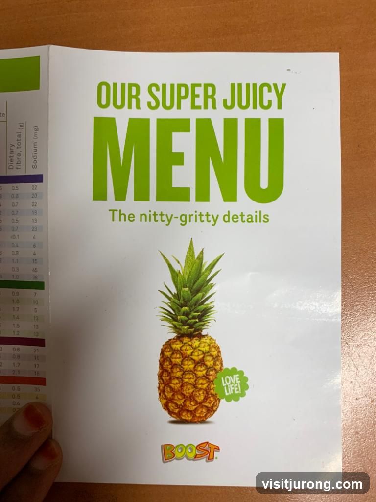 OUR SUPER JUICY MENU