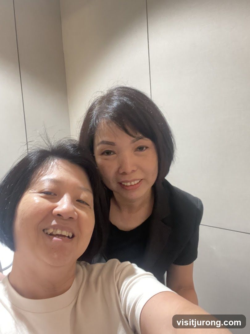 Two women smiling for a selfie