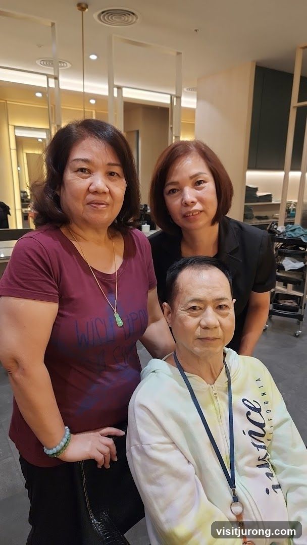 Three people posing for a photo