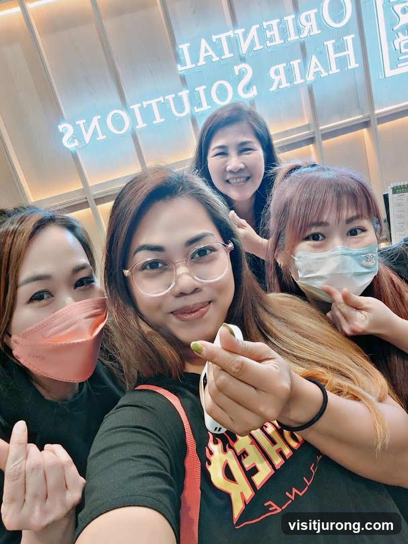 Four women posing for a selfie