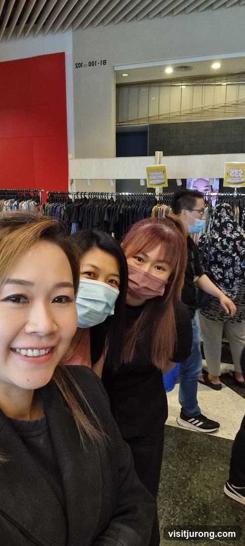 People in a clothing store
