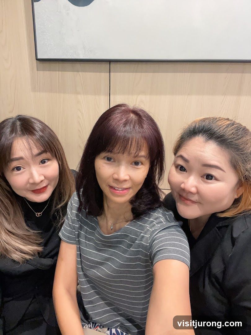 Three women posing for a selfie