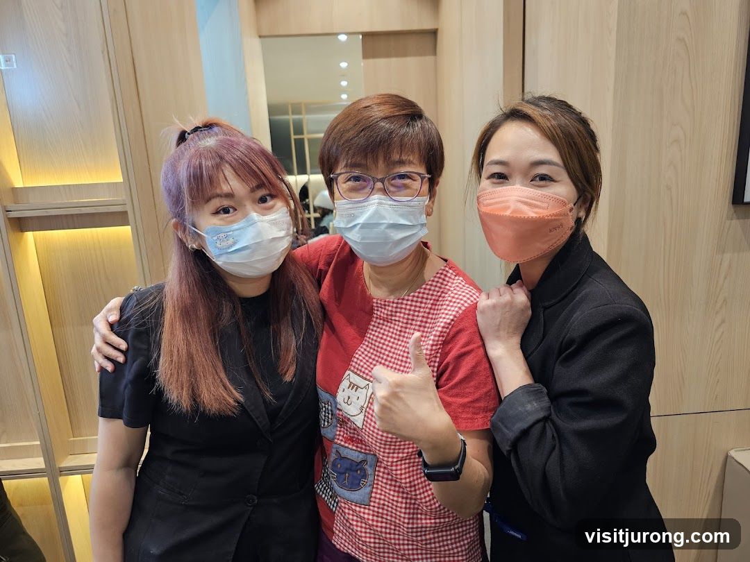 Three women posing for a photo