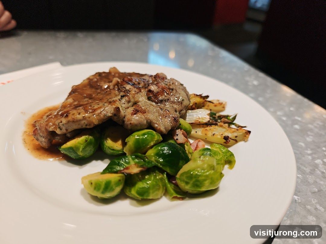 Steak with Brussels Sprouts and Asparagus
