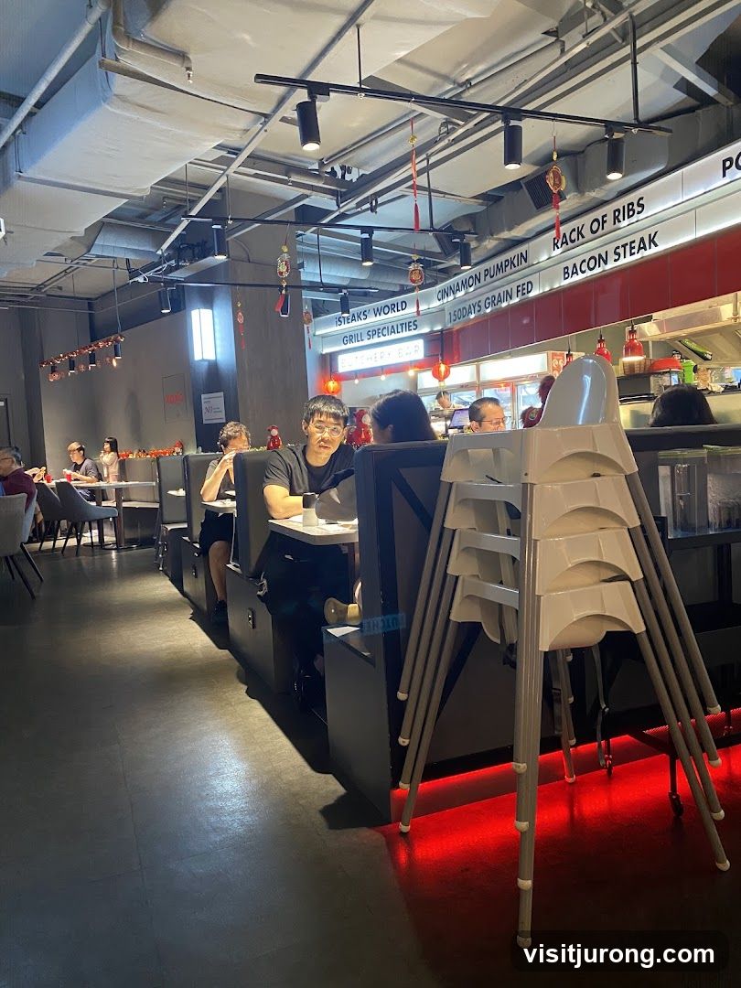 Restaurant Interior with Menu Board