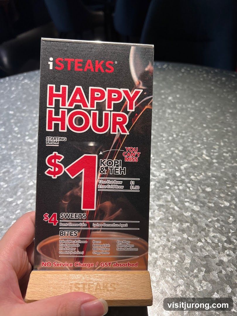 iSteaks Happy Hour Menu