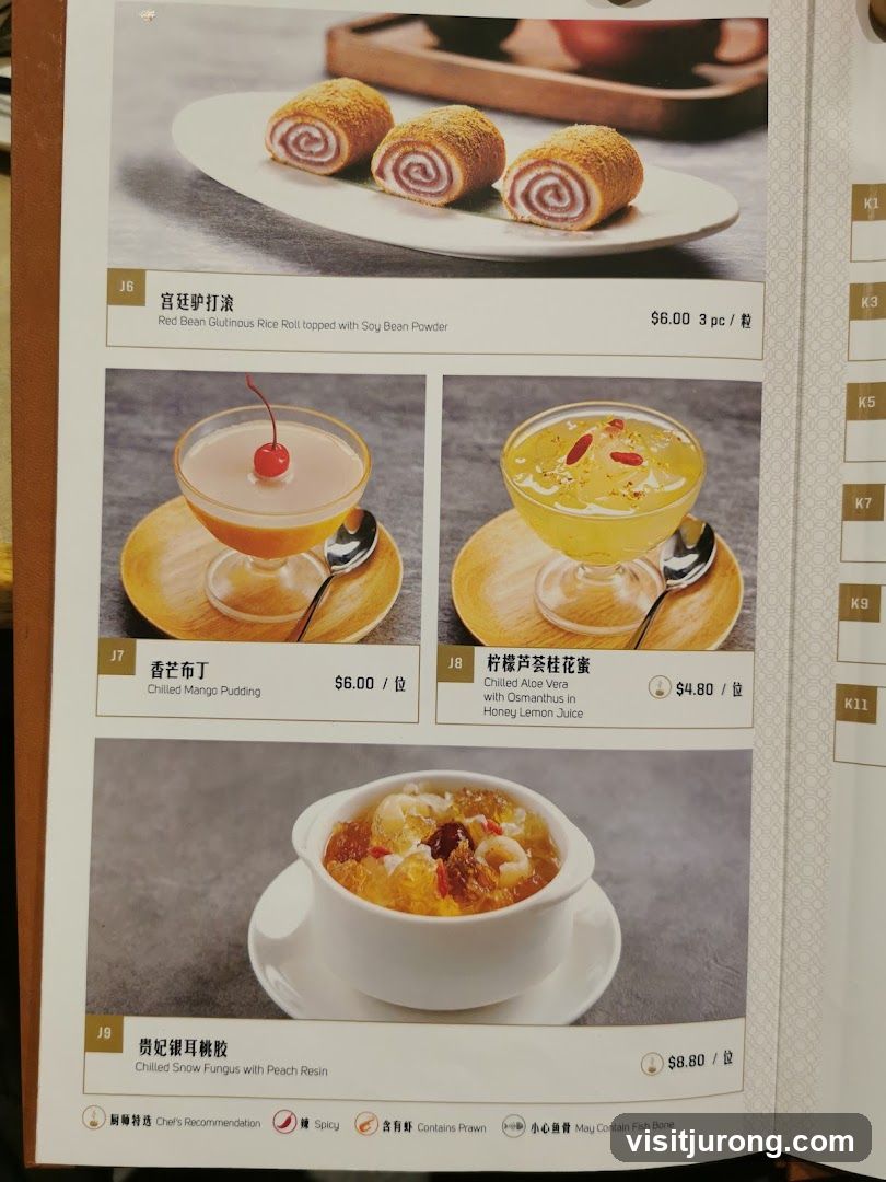 Desserts Menu